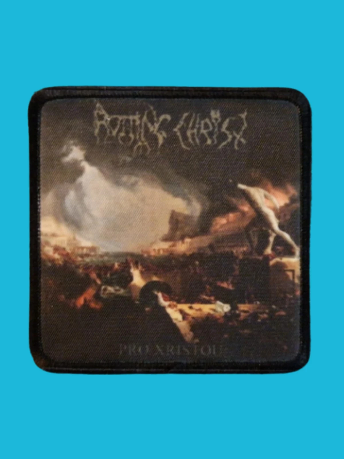 Patch Rotting Christ - Pro Xristou - Imprimé - Carré de 7,5 x 7,5 centimètres